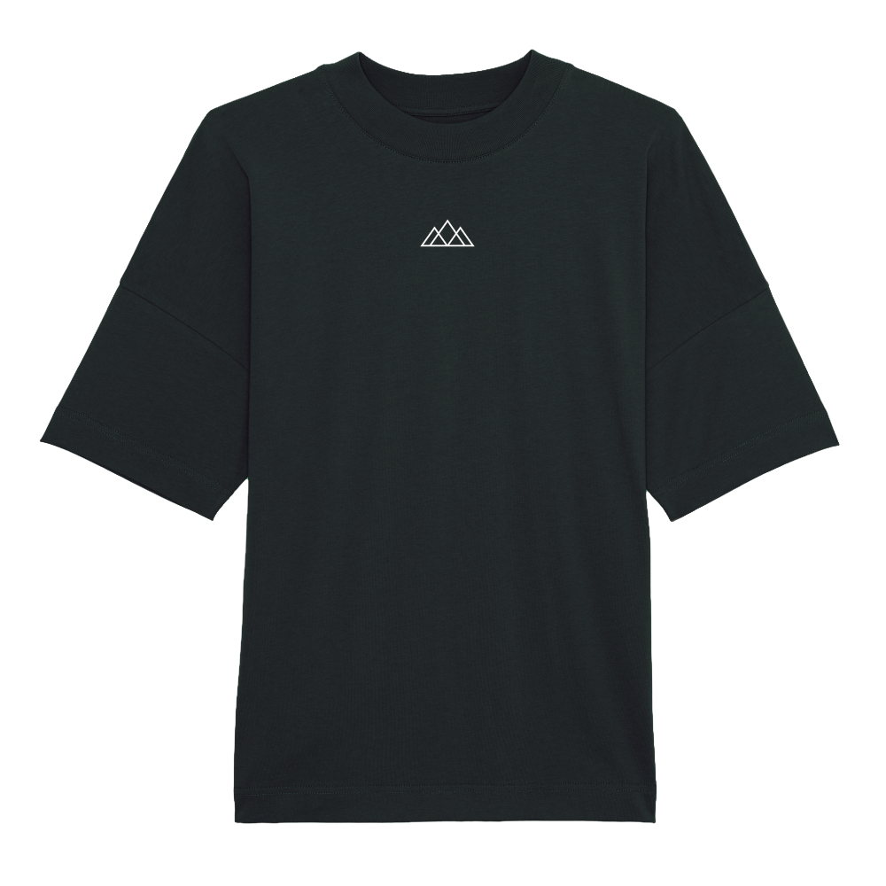Schwarzes Montipaw Shared Horizons Oversized Shirt – Frontansicht